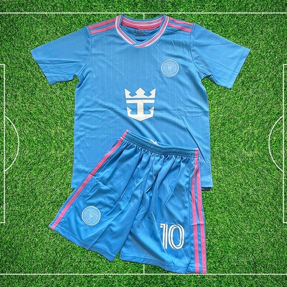 Messi Inter Miami #10 Kids' Soccer Jersey Set – Youth Fan Gear (Jersey + Shorts) - Picture 2 of 3